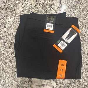 Banana Republic Women's Slim Straight Pants Black Size 16 D4